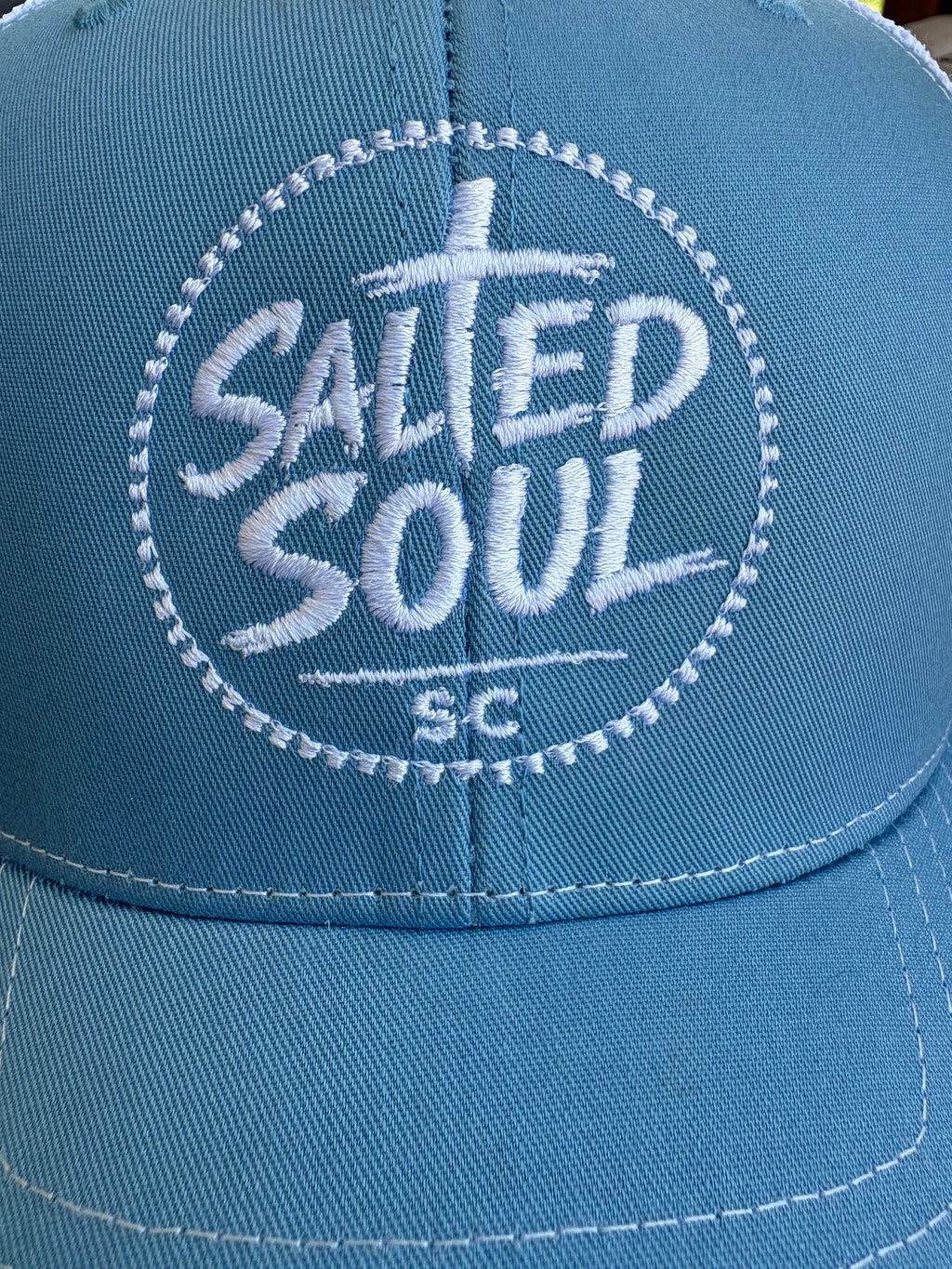 Columbia Blue / White with White logo