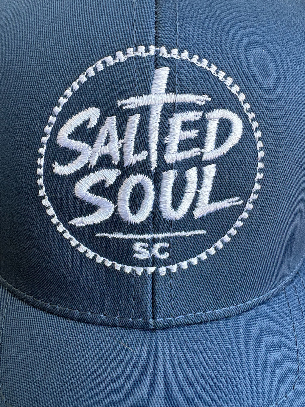 Blue with White logo