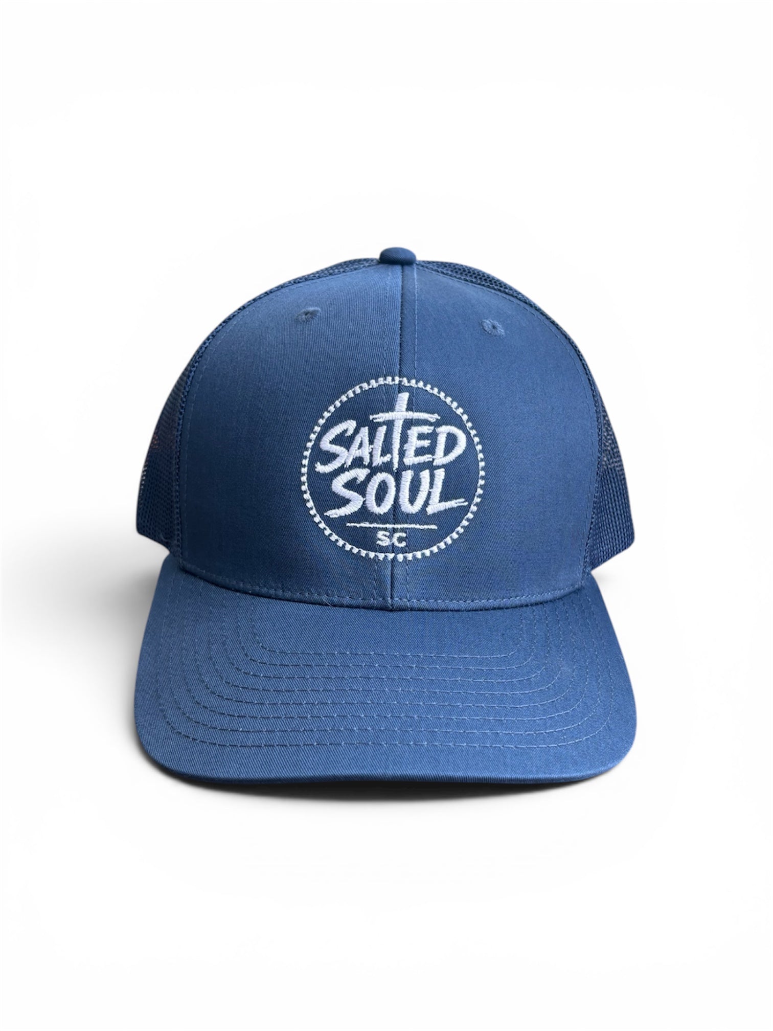 Blue with White logo