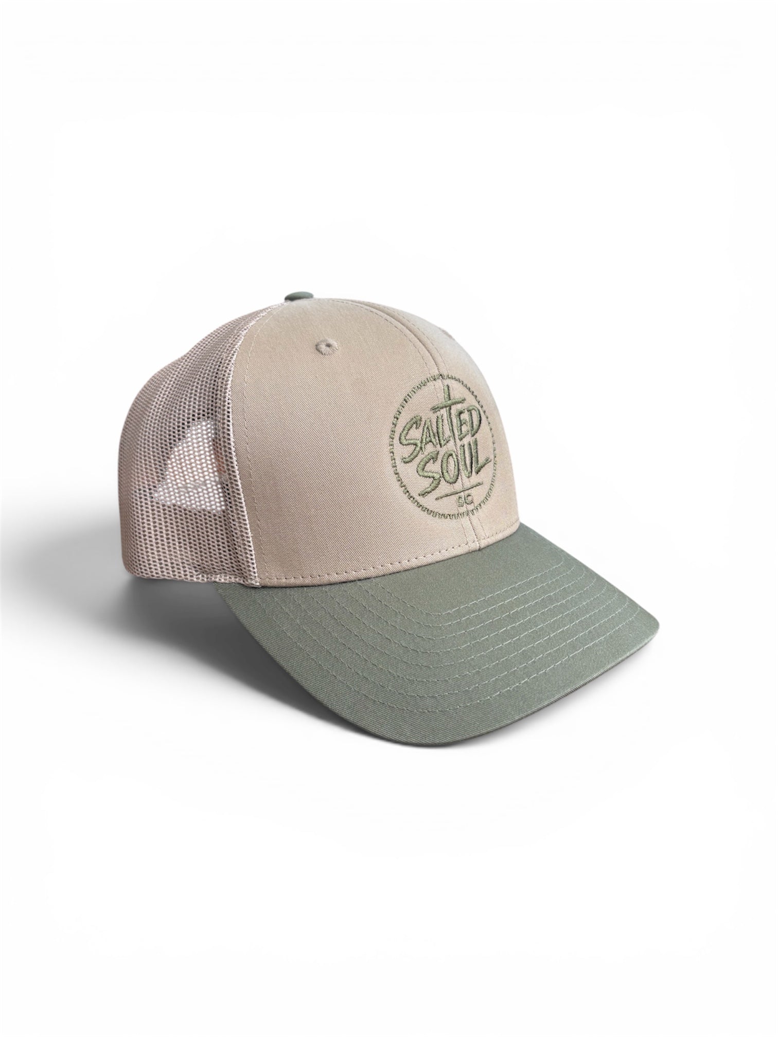 Khaki / Loden with Loden logo